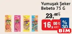 BEBETO YUMUŞAK ŞEKER 75 G fiyat ve kampanya bilgisi